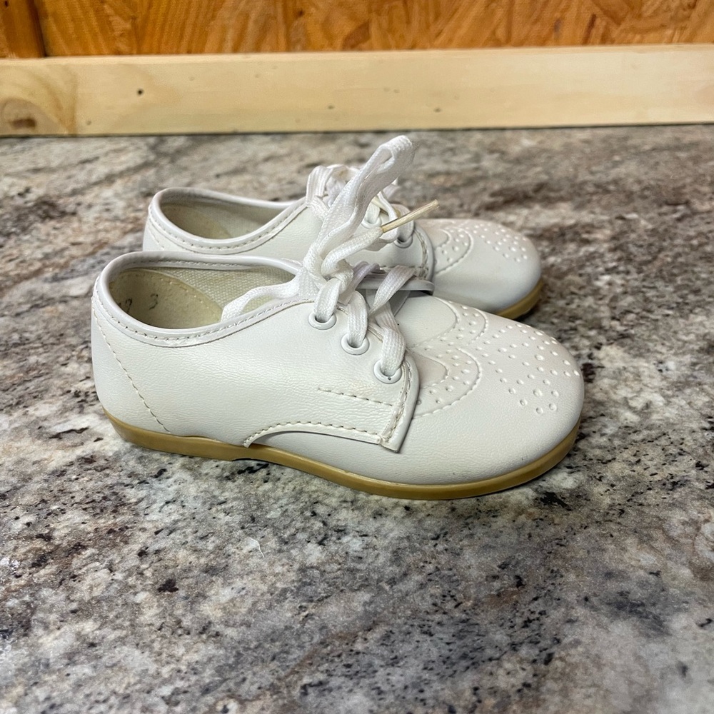 Vintage Small Steps White Crib Shoes Made USA